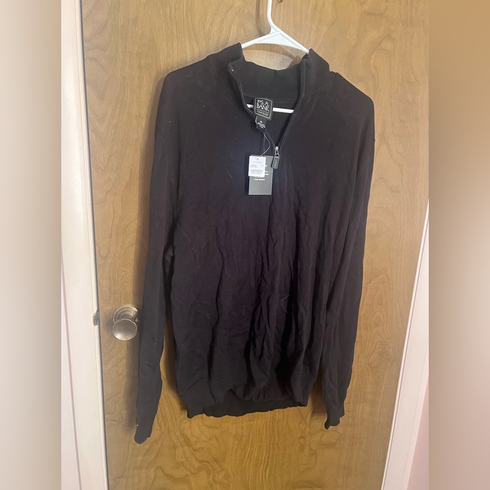 Jos. A. Bank Dark Knit Half-Zip Sweater-XXL